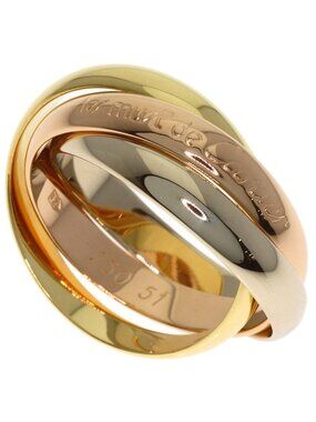 Cartier Trinity 51 Ring 18k Yellow Gold 18k Pink White